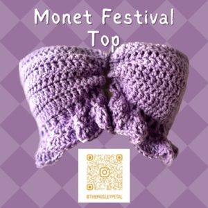 LAVENDER CROCHET RUFFLES FESTIVAL TOP